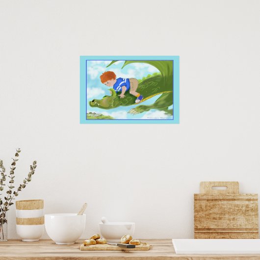 Een draak rijden - 101 poster (Keuken)