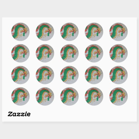 Een draak stickers (Vel)