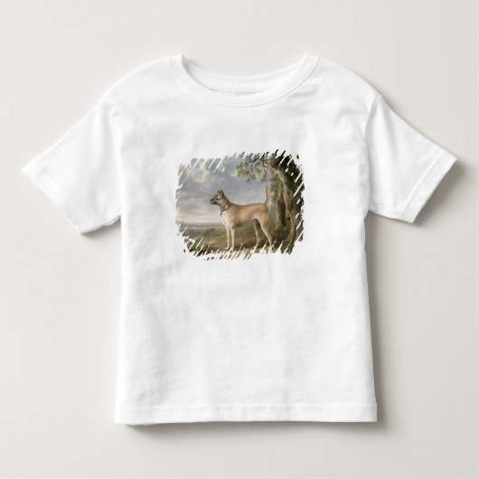 Een drager op een pad in een beboste landschap kinder shirts (Voorkant)