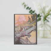 Een dragon Oz-illustratie uitlijnen Briefkaart (Staand voorkant)