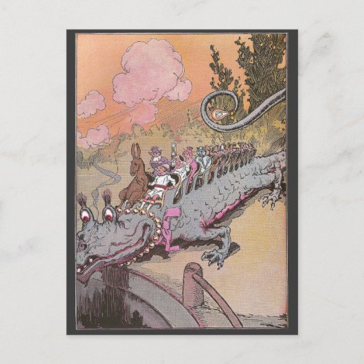 Een dragon Oz-illustratie uitlijnen Briefkaart (Voorkant)