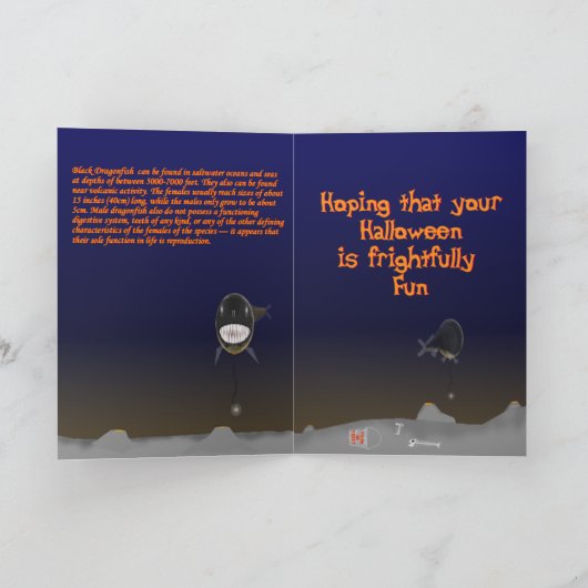 Een Dragonfish Halloween Kaart (Binnen)