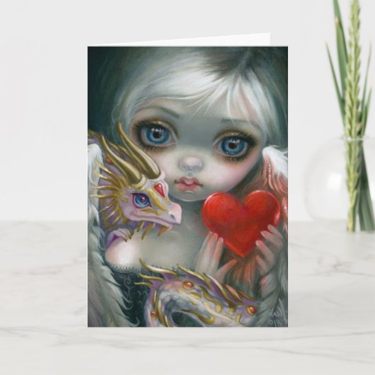 Een Dragonling Valentijn Wenskaart Feestdagen Kaart (Voorkant)