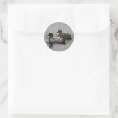 Een Drake en een Hen Ronde Sticker (Tas)