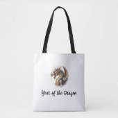 Een Drakenjaar van de Waterverf Tote Bag (Voorkant)