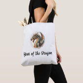 Een Drakenjaar van de Waterverf Tote Bag (Dichtbij)