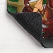 Een drakenkerst muismat (Hoek)