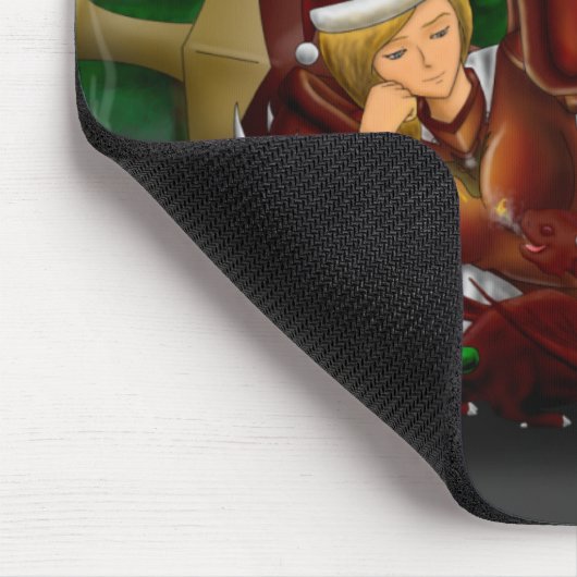 Een drakenkerst muismat (Hoek)