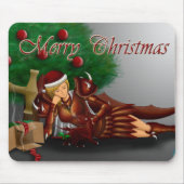 Een drakenkerst muismat (Voorkant)