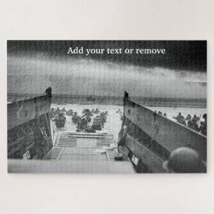 een dramatisch beeld van de D-day Normandië-landi Legpuzzel