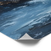 Een dramatisch zeegezicht bij Sunset Painting Art Poster (Hoek)