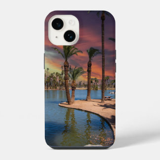 een dramatische zonsondergang bij Encanto Park iPhone 14 Hoesje