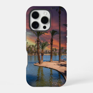 Een dramatische zonsondergang in Encanto Park iPhone 16 Pro Hoesje