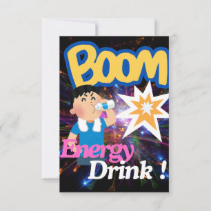 Een drankje om je wakker te maken: Energy Drink RSVP Kaartje