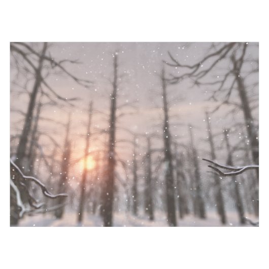 Een Dream Tablecloth van de Winternacht Tafelkleed (Voorkant (Horizontaal))