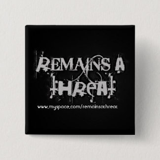 Een dreigingspijn blijft bestaan vierkante button 5,1 cm