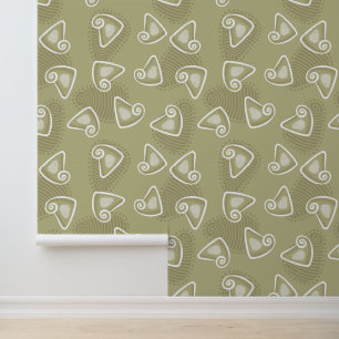 Een driehoek en Abstracte vorm behang