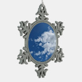 Een driehoekige wolk tin sneeuwvlok ornament (Links)