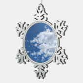 Een driehoekige wolk tin sneeuwvlok ornament (Rechts)