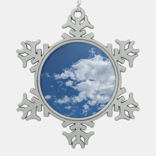 Een driehoekige wolk tin sneeuwvlok ornament (Voorkant)