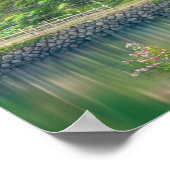 Een driestalig Japans platteland Poster (Hoek)