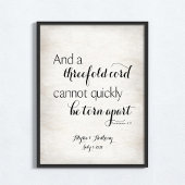 Een drievoudig snoer kan niet snel uit elkaar word poster