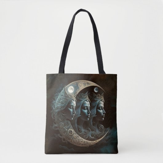 Een drievoudige godin Moon-ontkoppeling Tote Bag (Voorkant)