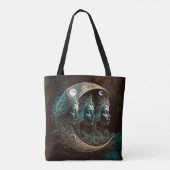 Een drievoudige godin Moon-ontkoppeling Tote Bag (Achterkant)
