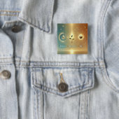 Een drievoudige transformatie vierkante button 5,1 cm (In situ)