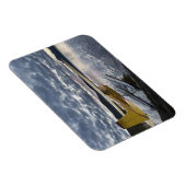 Een drijfvliegtuig in het schilderachtig meer van  magneet (Rechterzijde)