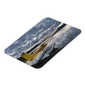 Een drijfvliegtuig in het schilderachtig meer van  magneet (Linkerzijde)