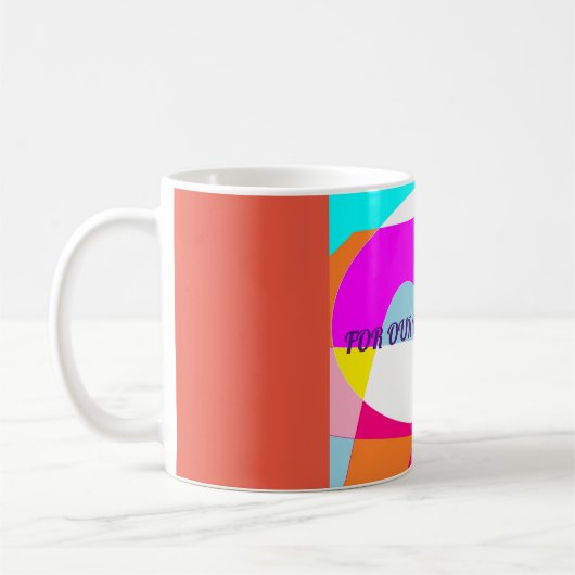 Een drink mok voor Kate gemengd gekleurd ontwerp (Links)