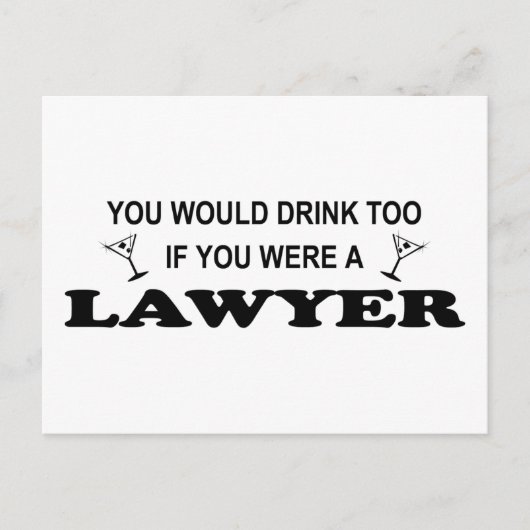 Een Drink nodig - Advocate Briefkaart (Voorkant)