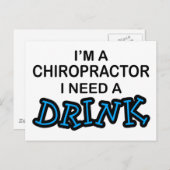 Een Drink nodig - Chiropractor Briefkaart (Voorkant / Achterkant)