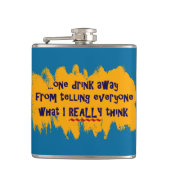 Eén Drink weg... Heupfles (Voorkant)