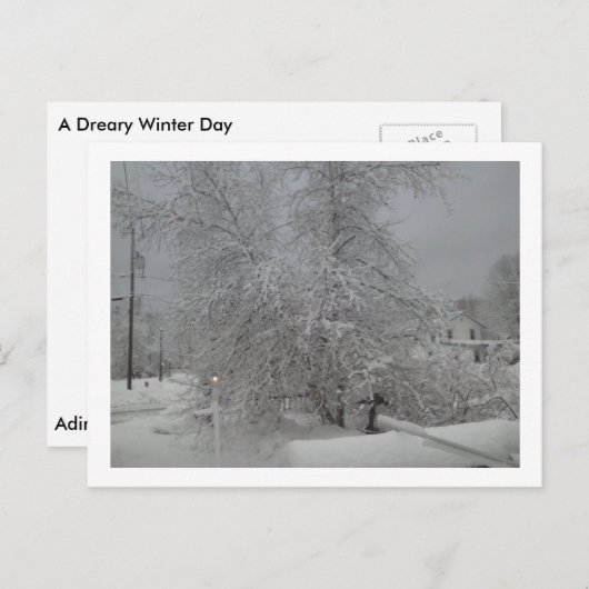 Een droeve winterdag briefkaart (Voorkant / Achterkant)
