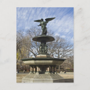 Een droge winter Bethesdafontein in Central Park Briefkaart