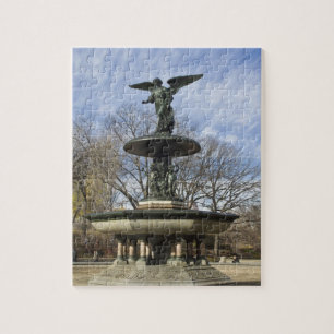 Een droge winter Bethesdafontein in Central Park Legpuzzel