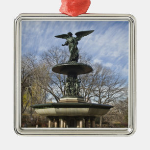 Een droge winter Bethesdafontein in Central Park Metalen Ornament