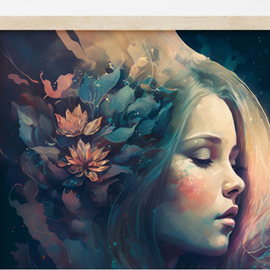 Een dromer mooi dromerig kunstschilderij perfect poster