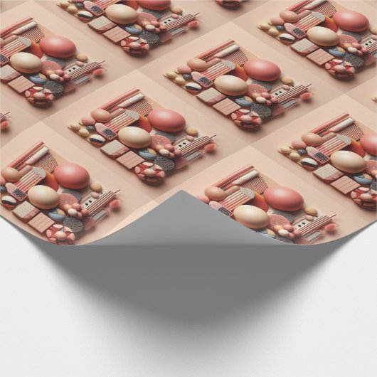 Een dromerige Abstracte compositie in zachte paste Cadeaupapier (Hoek)