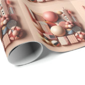 Een dromerige Abstracte compositie in zachte paste Cadeaupapier (Rol Hoek)