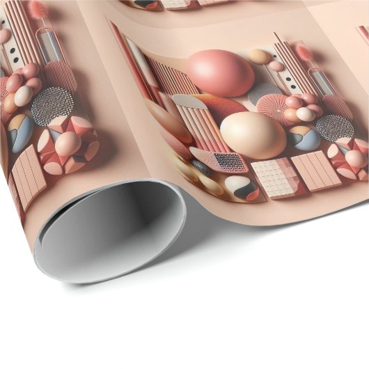 Een dromerige Abstracte compositie in zachte paste Cadeaupapier (Rol Hoek)