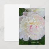 Een dromerige blush pioen notitiekaartje (Voorkant / Achterkant)