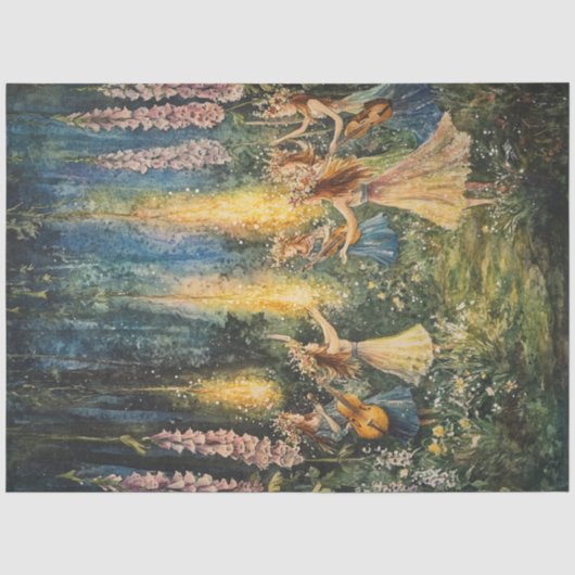 Een dromerige Foxhandschoenen Fairy Series Design Tissuepapier (Voorkant)
