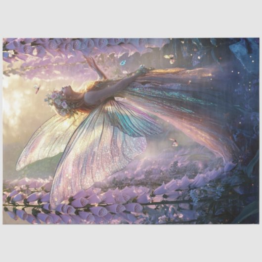 Een dromerige Foxhandschoenen Fairy Series Design Tissuepapier (Voorkant)