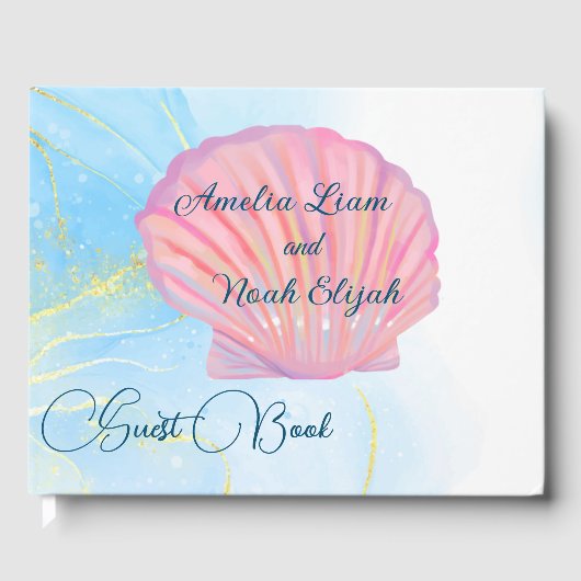 Een dromerige strand bruiloft gastenboek (Voorkant)