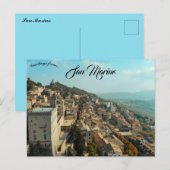 Een dronezicht op San Marino Briefkaart (Voorkant / Achterkant)