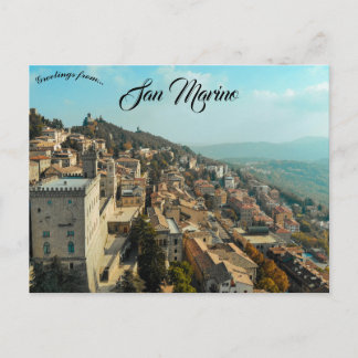 Een dronezicht op San Marino Briefkaart