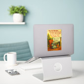 Één Dronken Muis – Kerstkaart Chaos Sticker (Laptop op bureau)